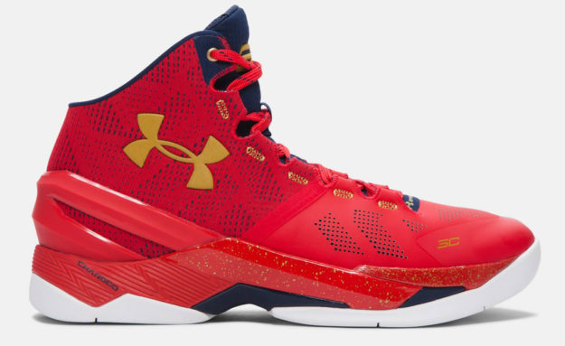 Red Under Armour Curry Two Men’s Basketball Shoe